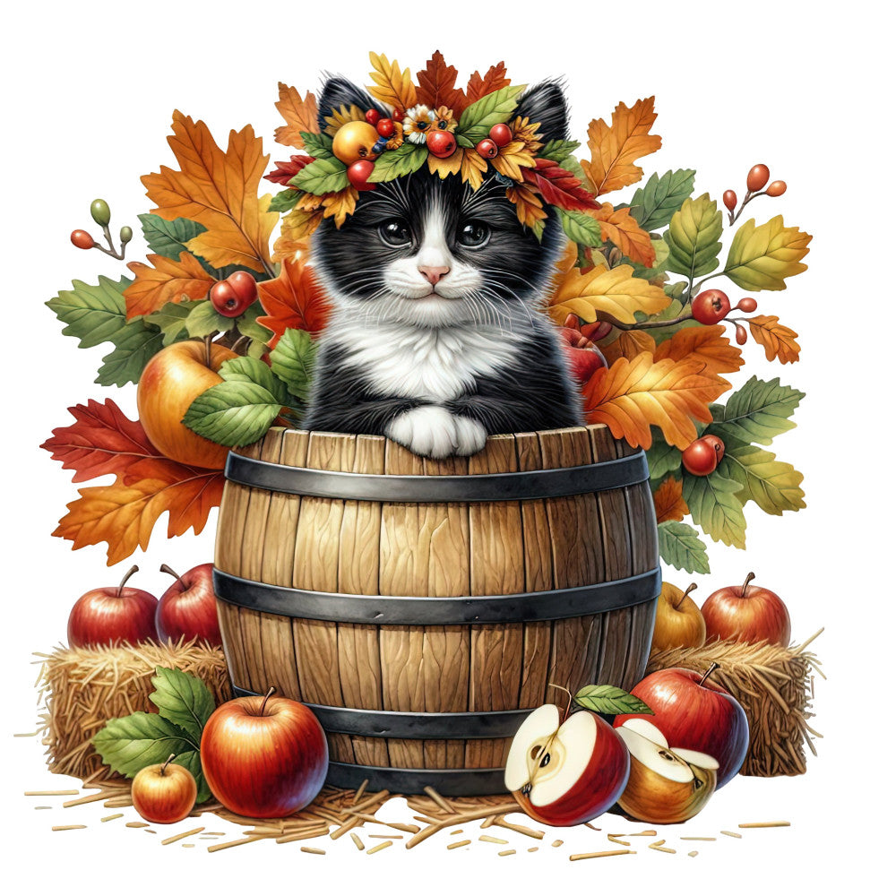 Autumn Cats Fabric Panel 37