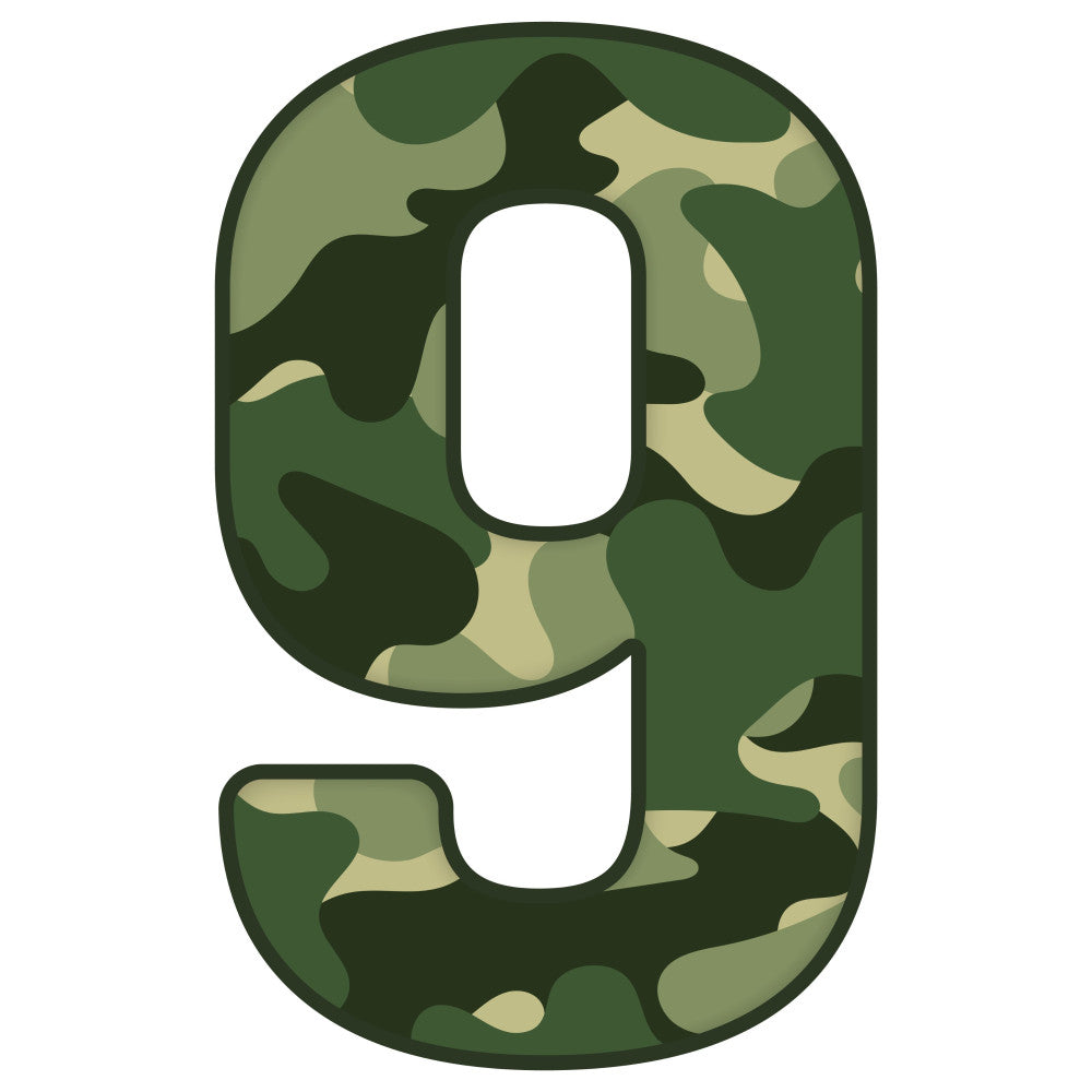 Green Camo Alphabet Fabric Panel 28