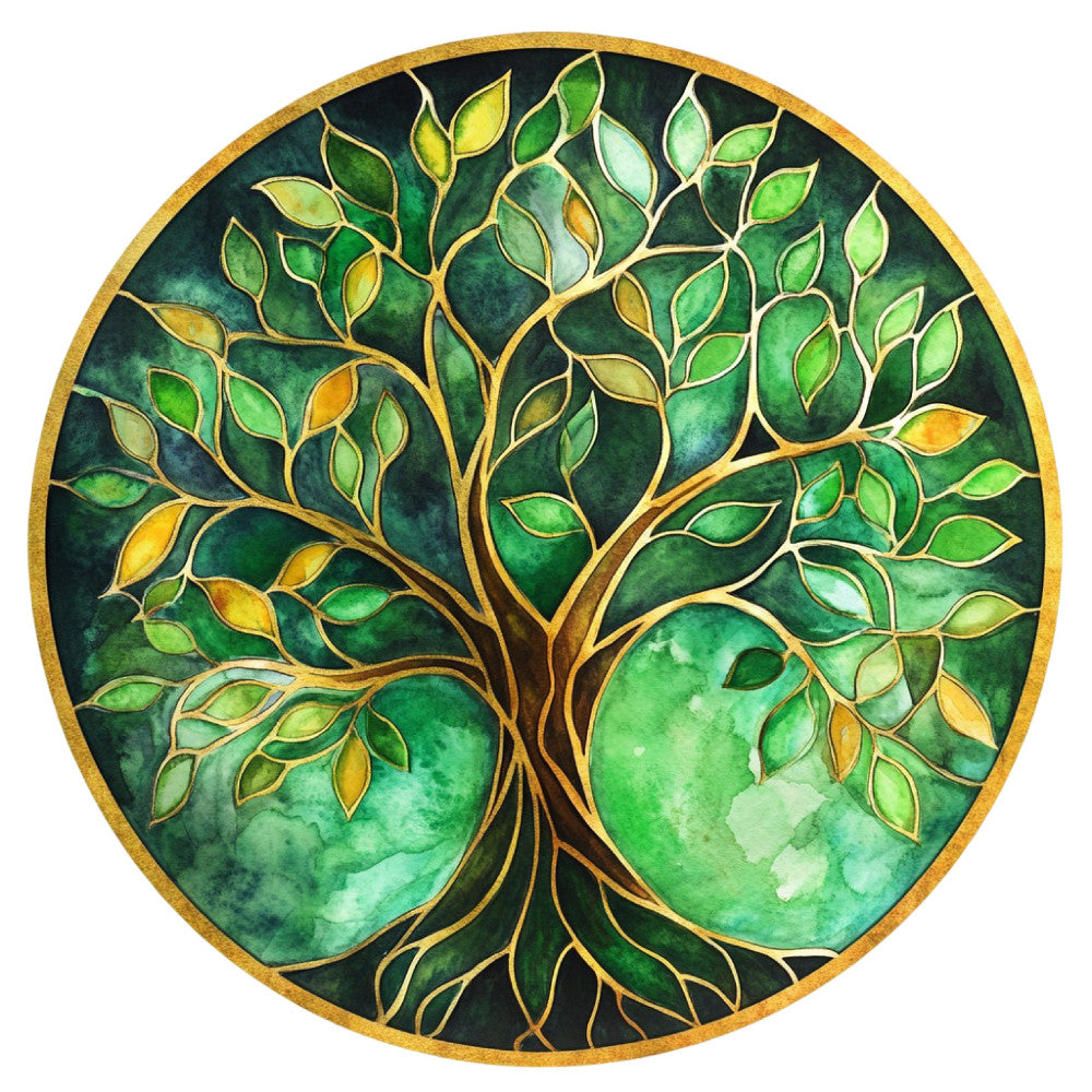 Tree of Life Stained Glass Fabric Panel 21