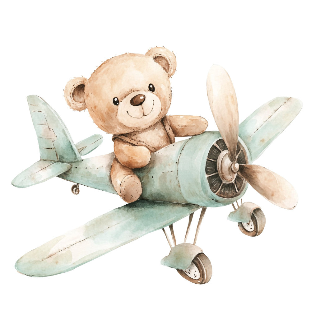 Nursery Teddy Bear Fabric Panel 2