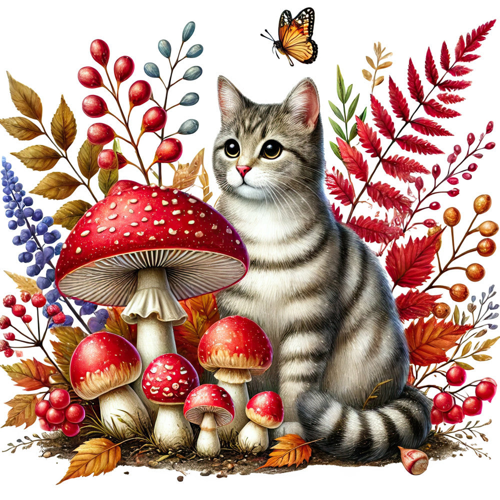 Autumn Cats Fabric Panel 69