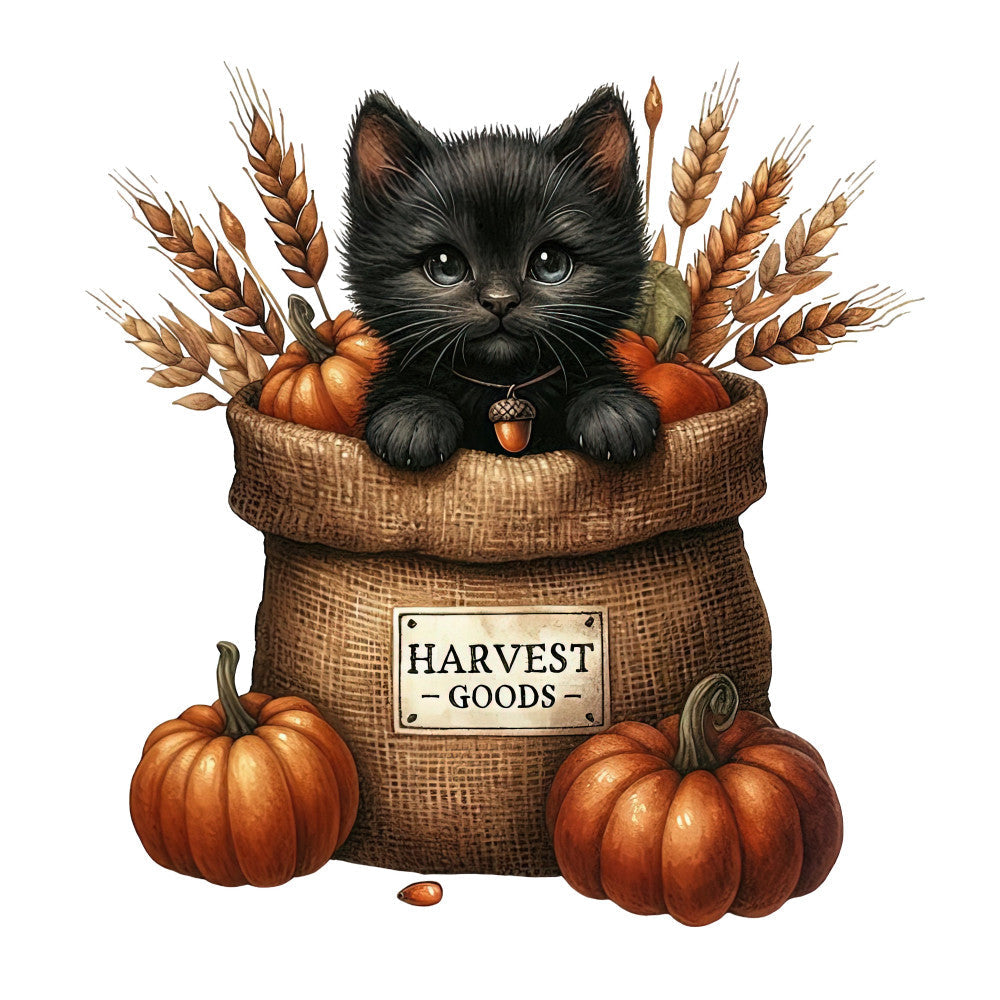 Autumn Cats Fabric Panel 102