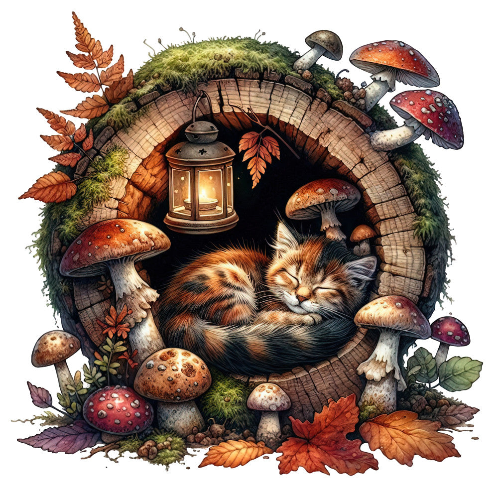 Autumn Cats Fabric Panel 41