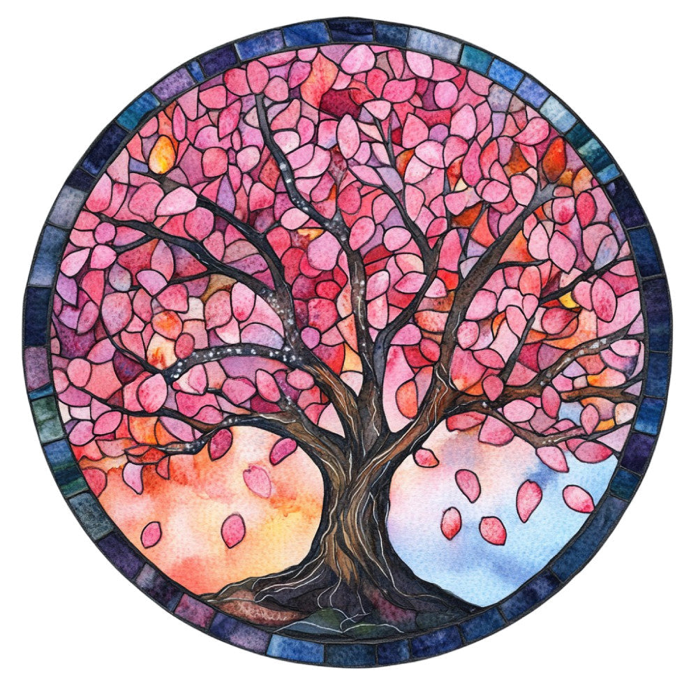 Tree of Life Stained Glass Fabric Panel 1