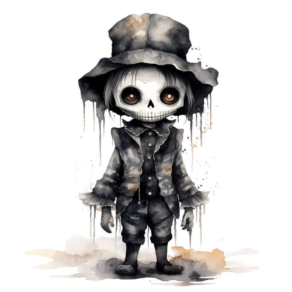 Creepy Horror Evil Dolls Fabric Panel 2