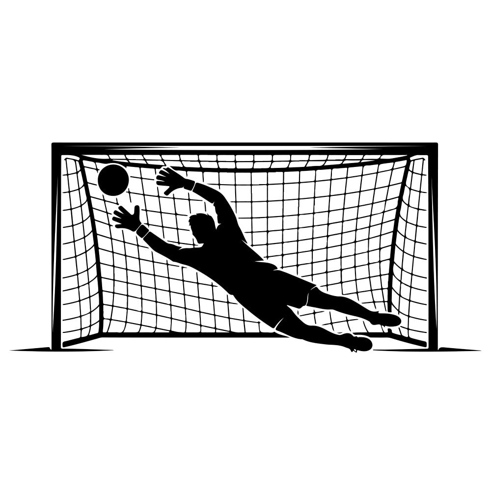 Soccer Player Silhouette Fabric Panel 4