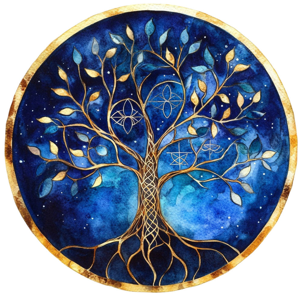 Tree of Life Stained Glass Fabric Panel 17