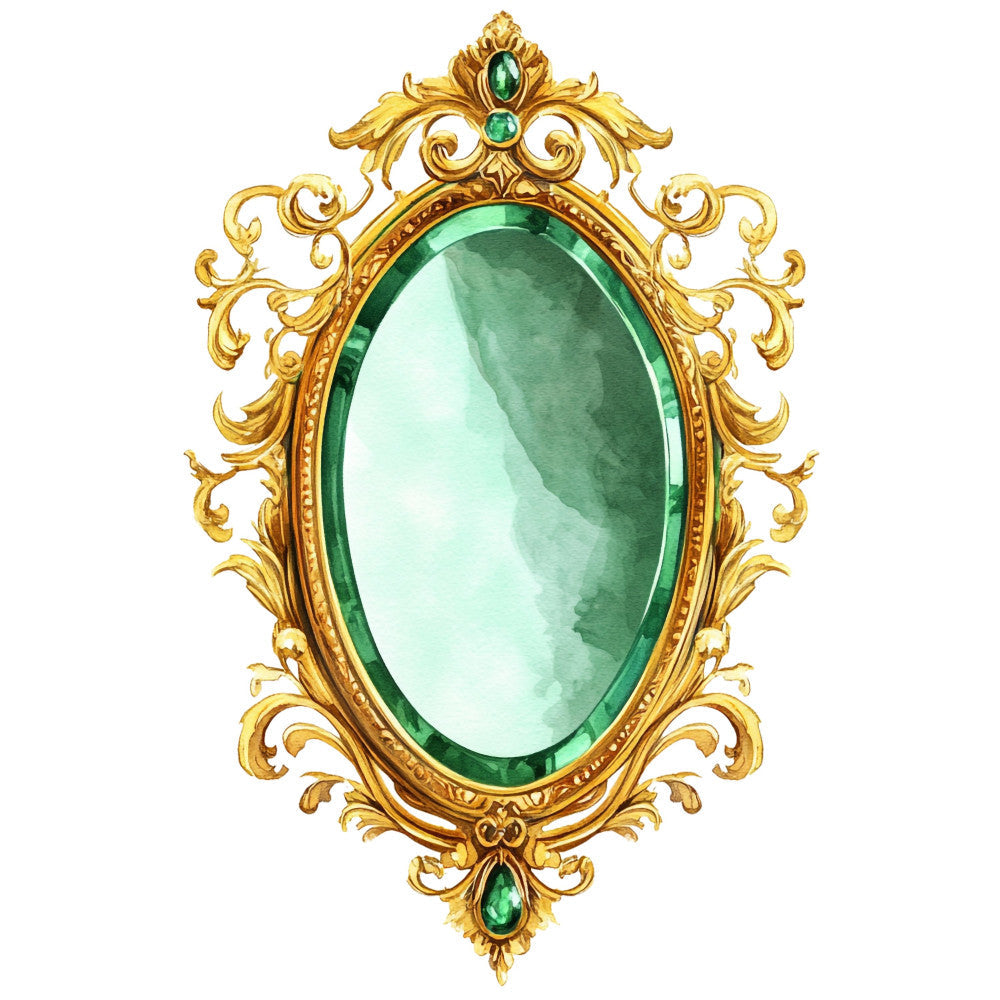 Emerald Victorian Lady Fabric Panel 15