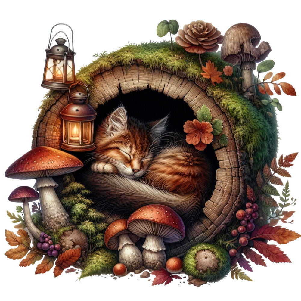 Autumn Cats Fabric Panel 43
