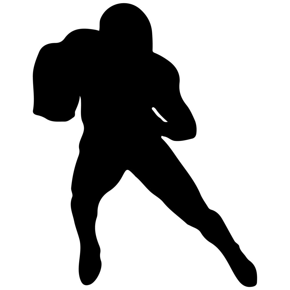 Football Player Silhouette Fabric Panel 1