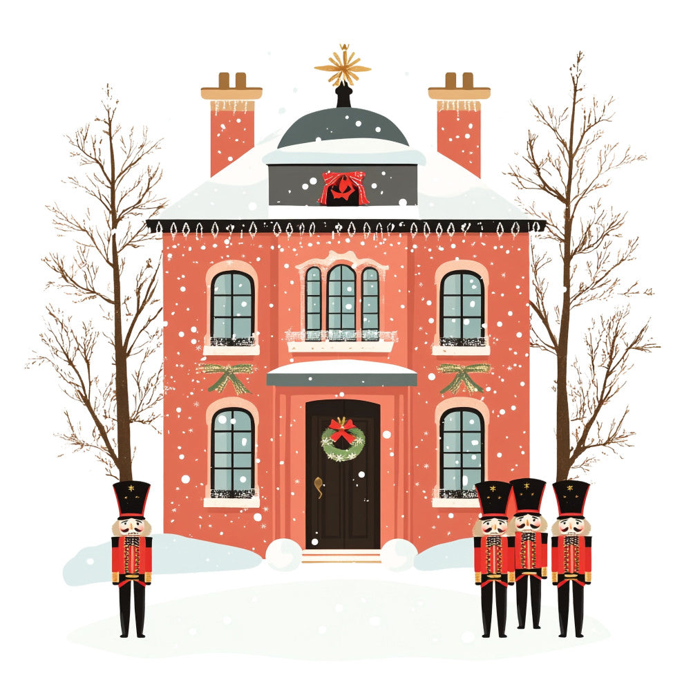 Whimsical Christmas House Fabric Panel 18