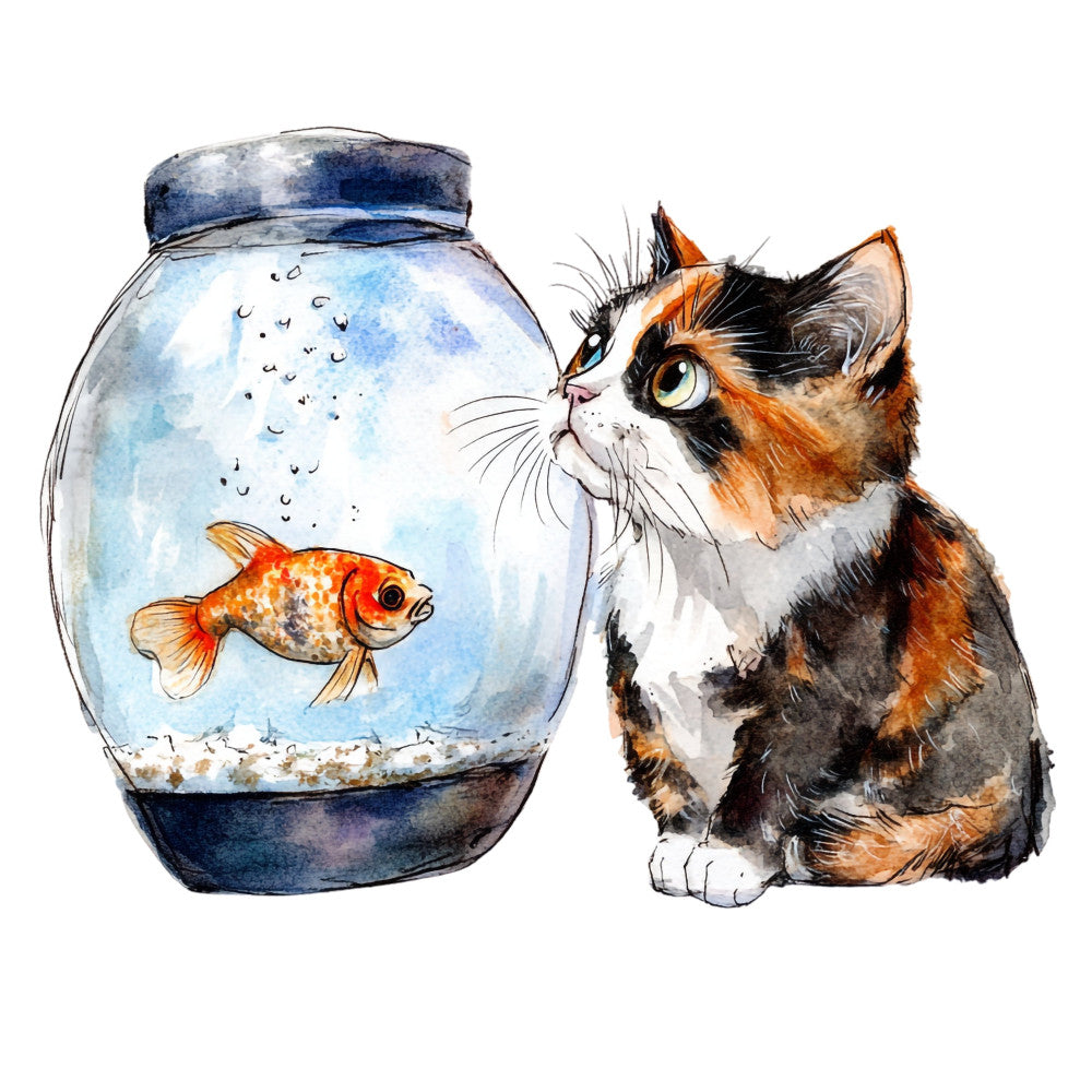 Quirky Cat Fabric Panel 24