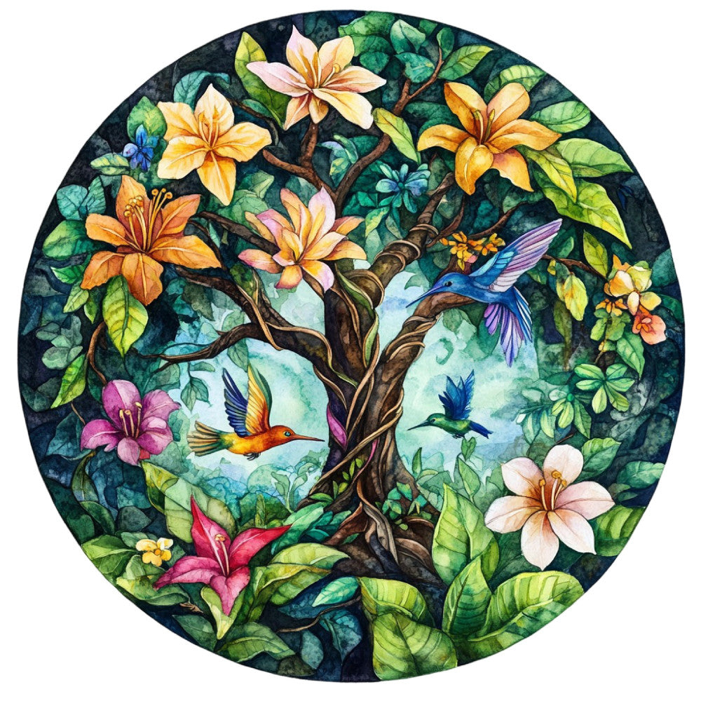 Tree of Life Stained Glass Fabric Panel 13