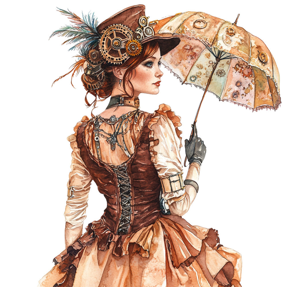 Victorian Steampunk Fabric Panel 29