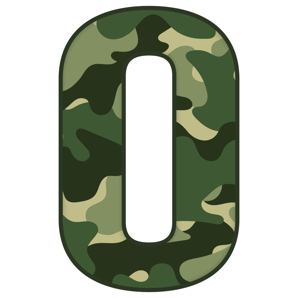 Green Camo Alphabet Fabric Panel 19