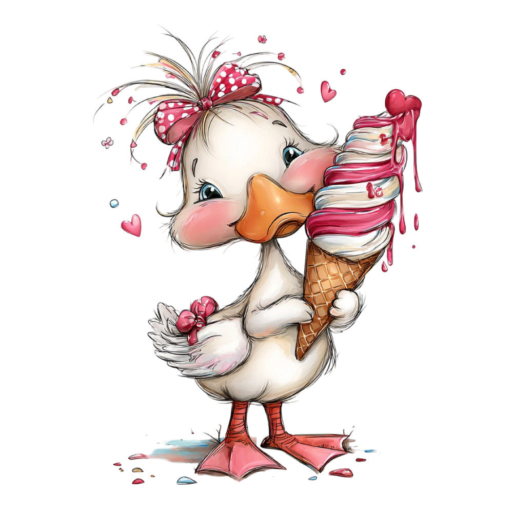 Whimsical Summer Goose Fabric Panel 47