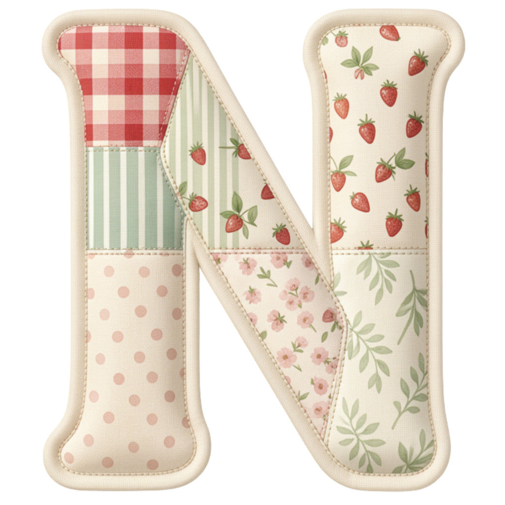 Strawberry Patchwork Fabric Panel 35