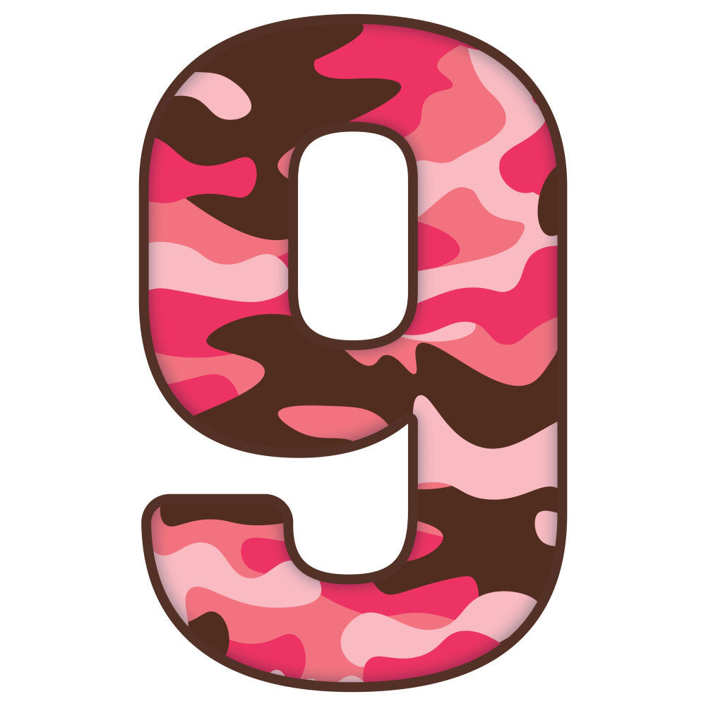 Pink Camo Alphabet Fabric Panel 28
