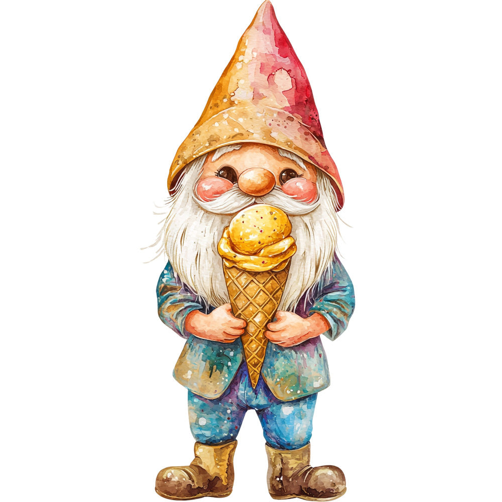 Ice Cream Gnome Fabric Panel 19
