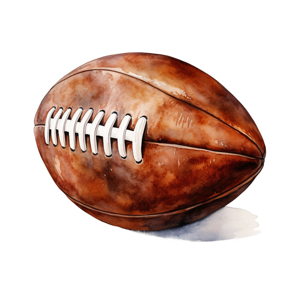 Watercolor American Football Fabric Panel 1