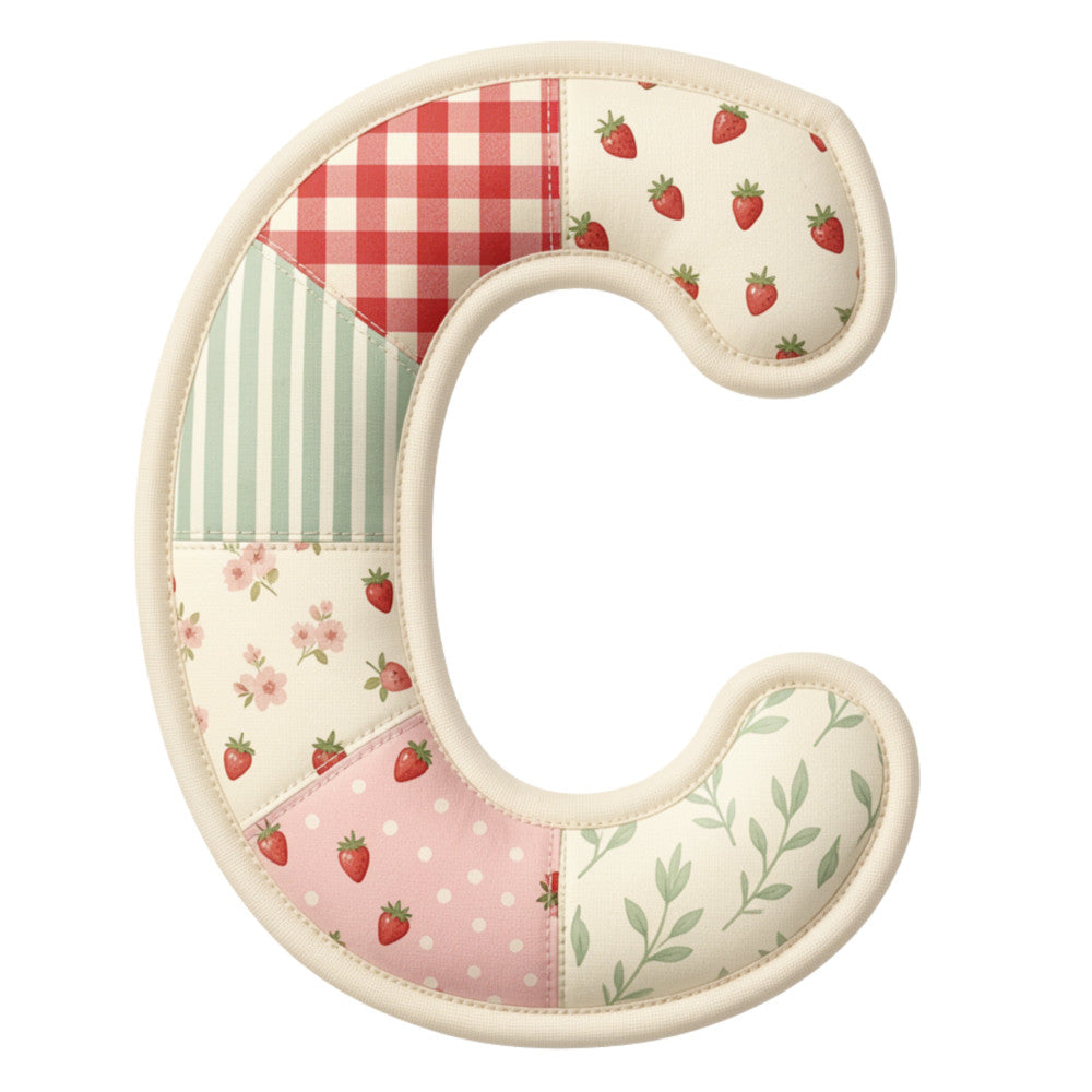 Strawberry Patchwork Fabric Panel 2