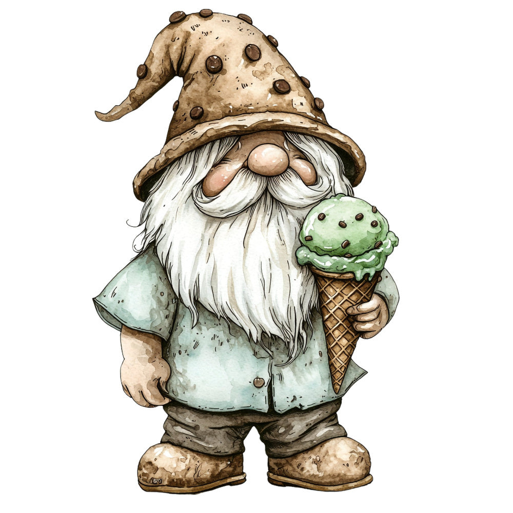 Ice Cream Gnome Fabric Panel 24