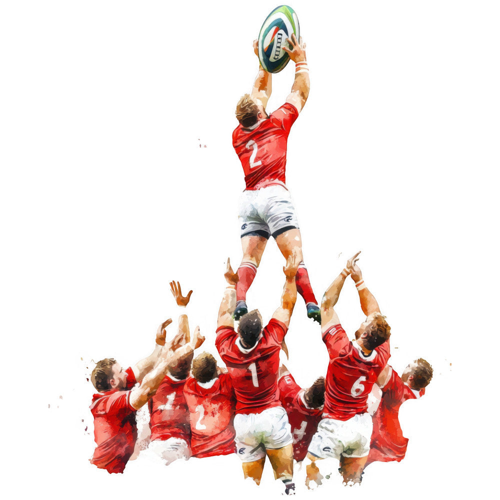 Watercolor Rugby Fabric Panel 13
