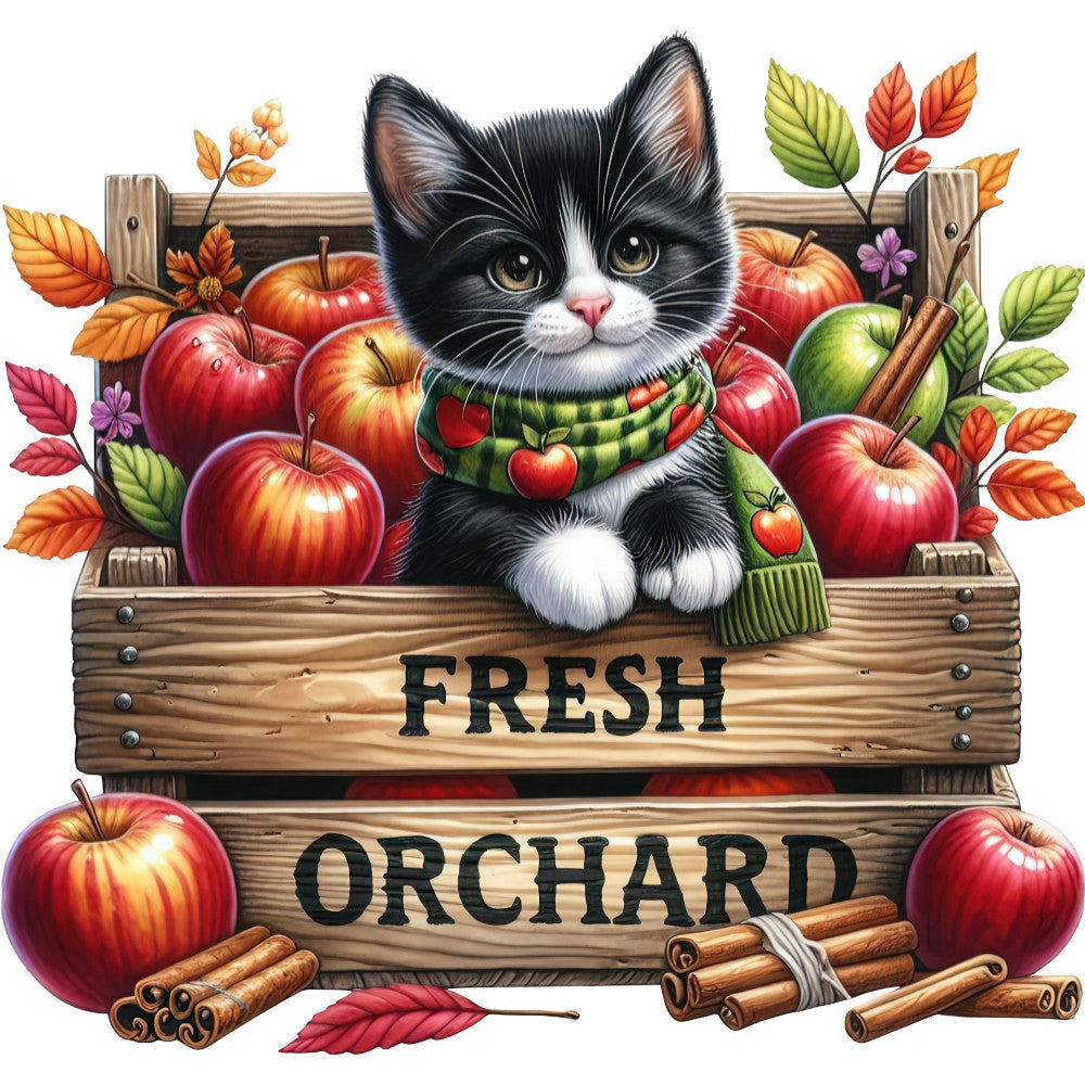 Autumn Cats Fabric Panel 100