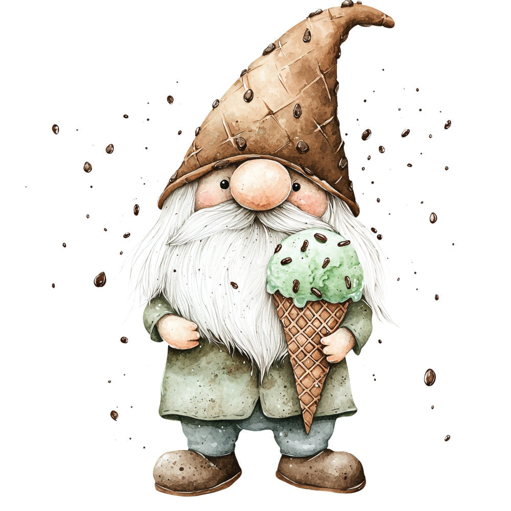 Ice Cream Gnome Fabric Panel 23