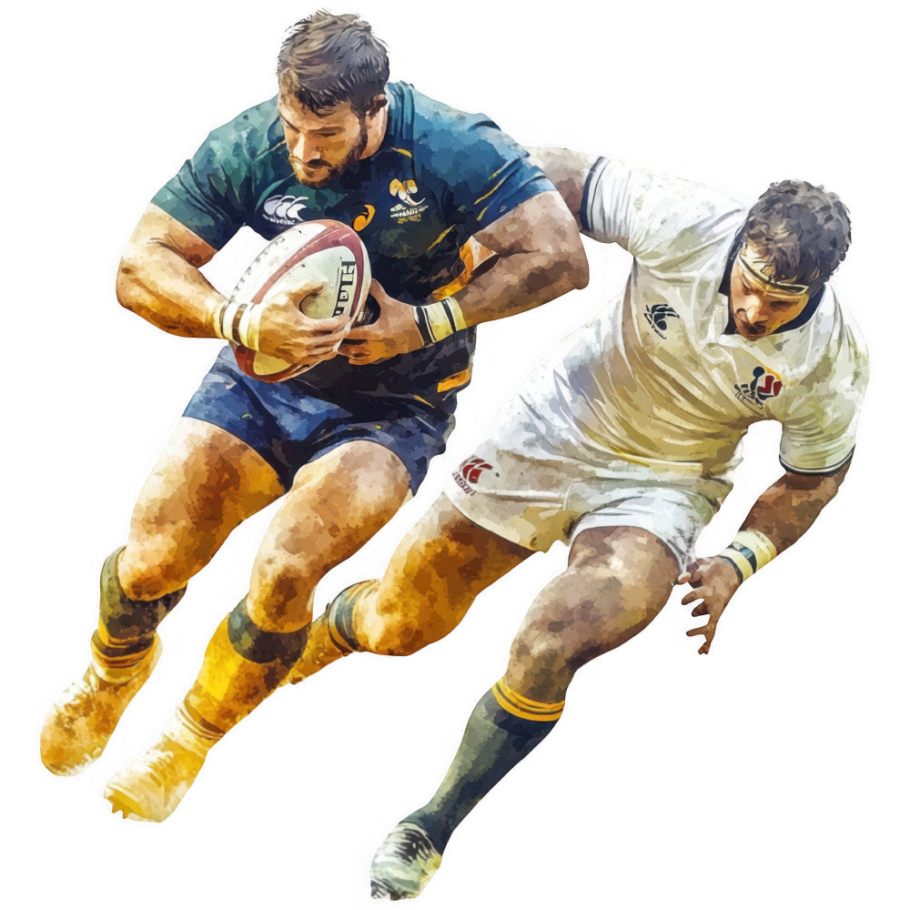 Watercolor Rugby Fabric Panel 7