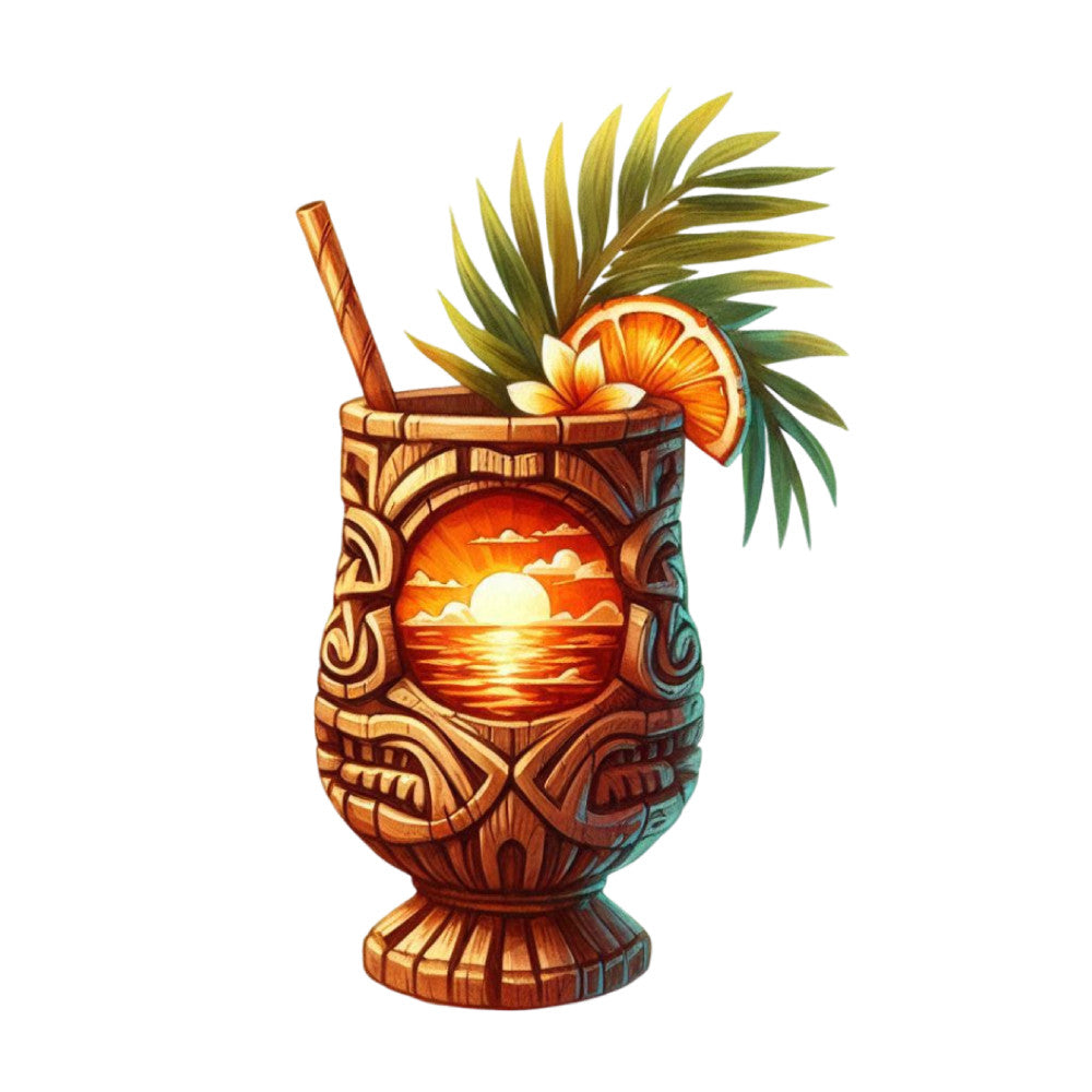 Tiki Cups Fabric Panel 39