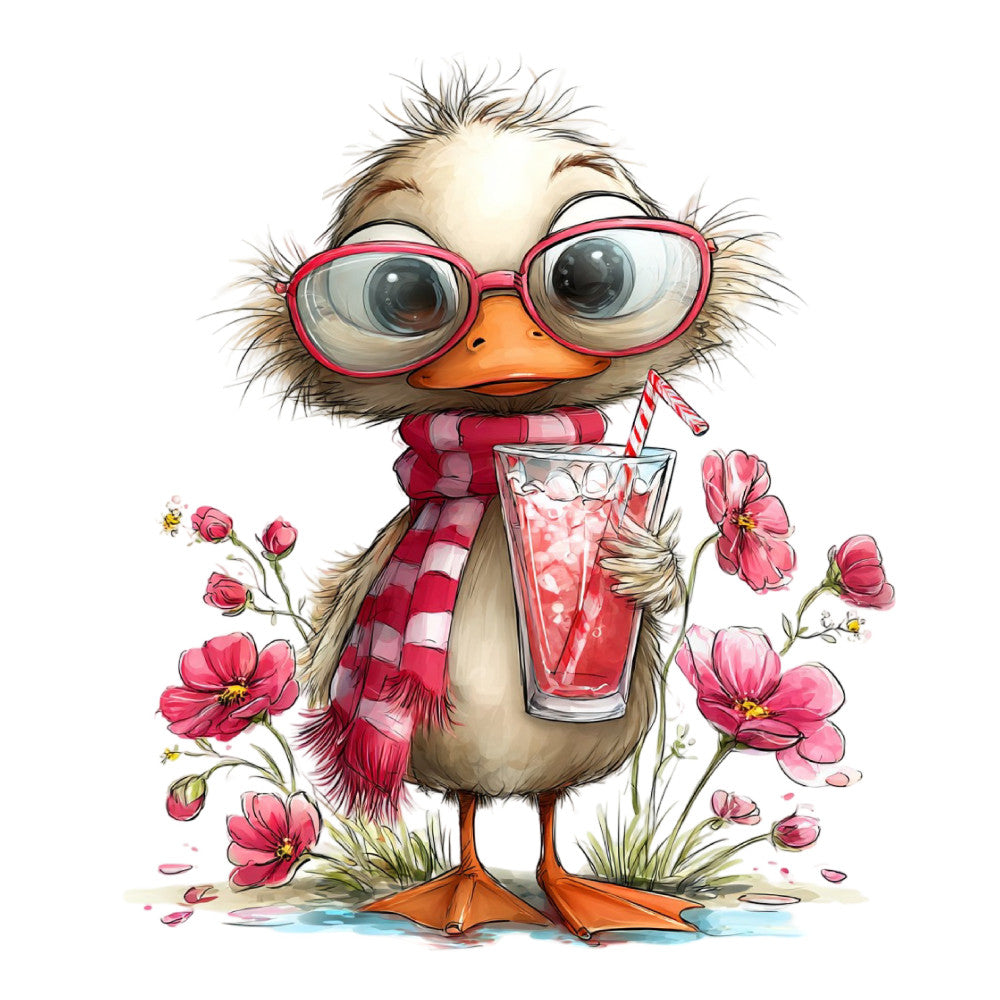 Whimsical Summer Goose Fabric Panel 7