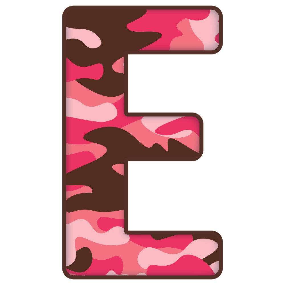 Pink Camo Alphabet Fabric Panel 33
