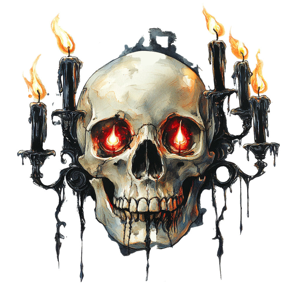 Red Eyed Skull Fabric Panel 20