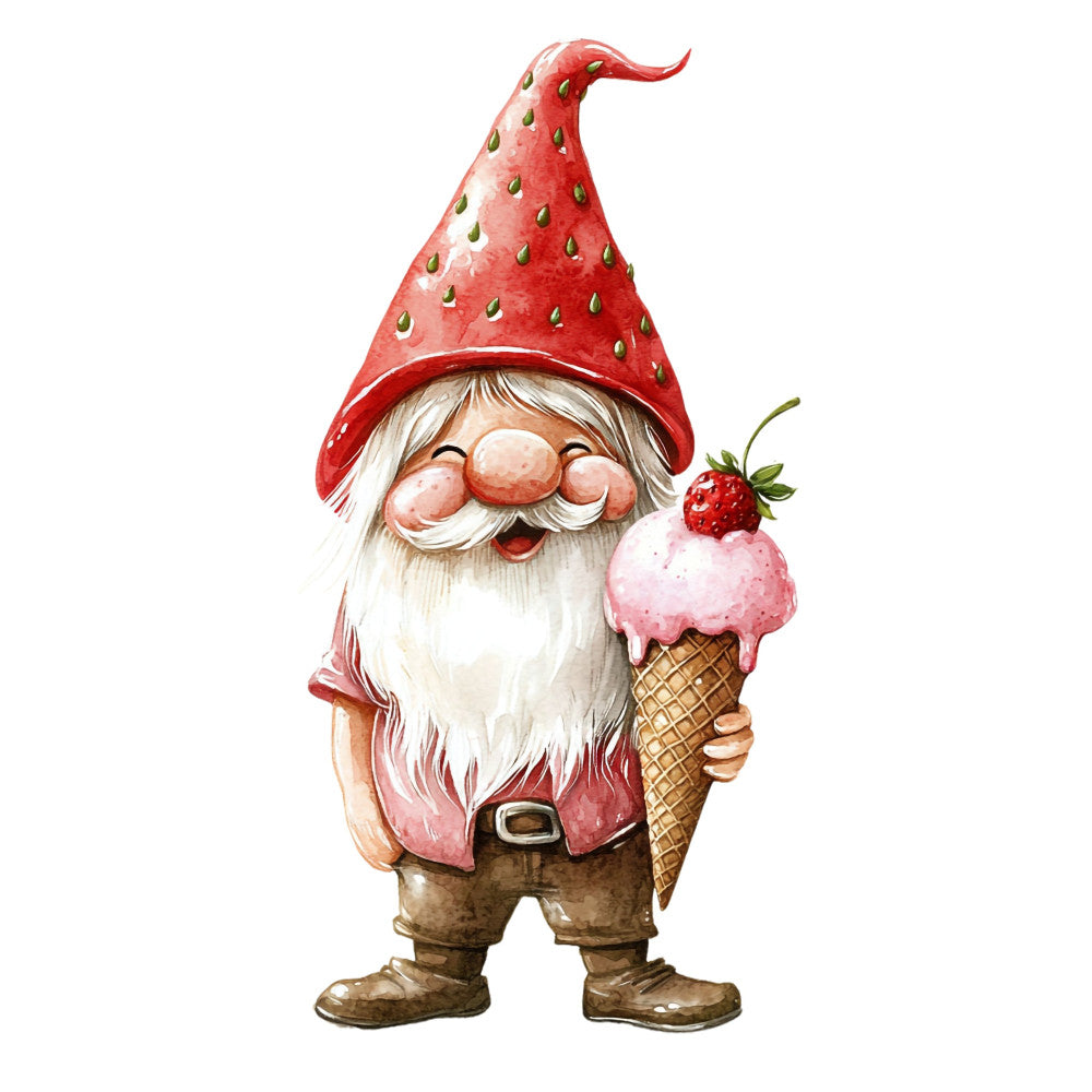 Ice Cream Gnome Fabric Panel 17