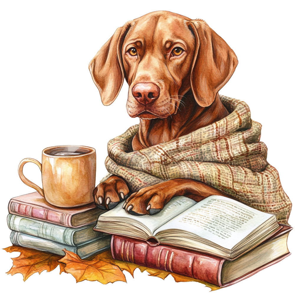 Watercolor Vizslas Fabric Panel 32