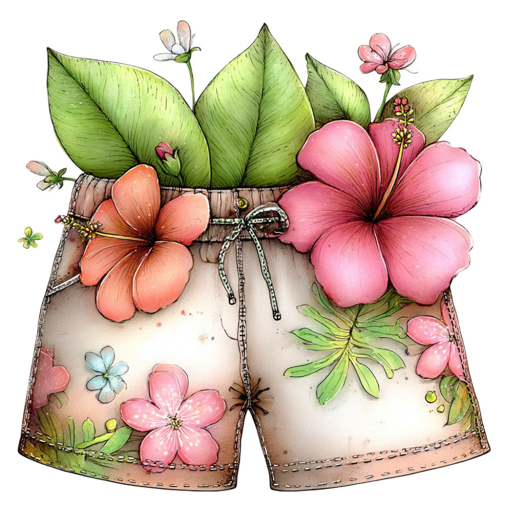 Whimsical Summer Beach Fabric Panel 5