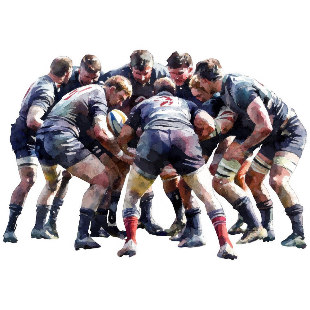 Watercolor Rugby Fabric Panel 15