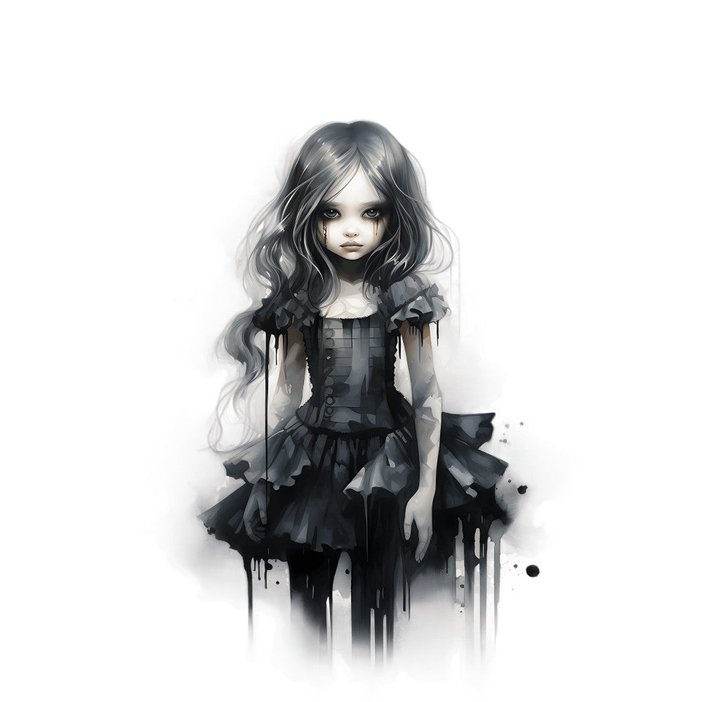 Creepy Horror Evil Dolls Fabric Panel 1