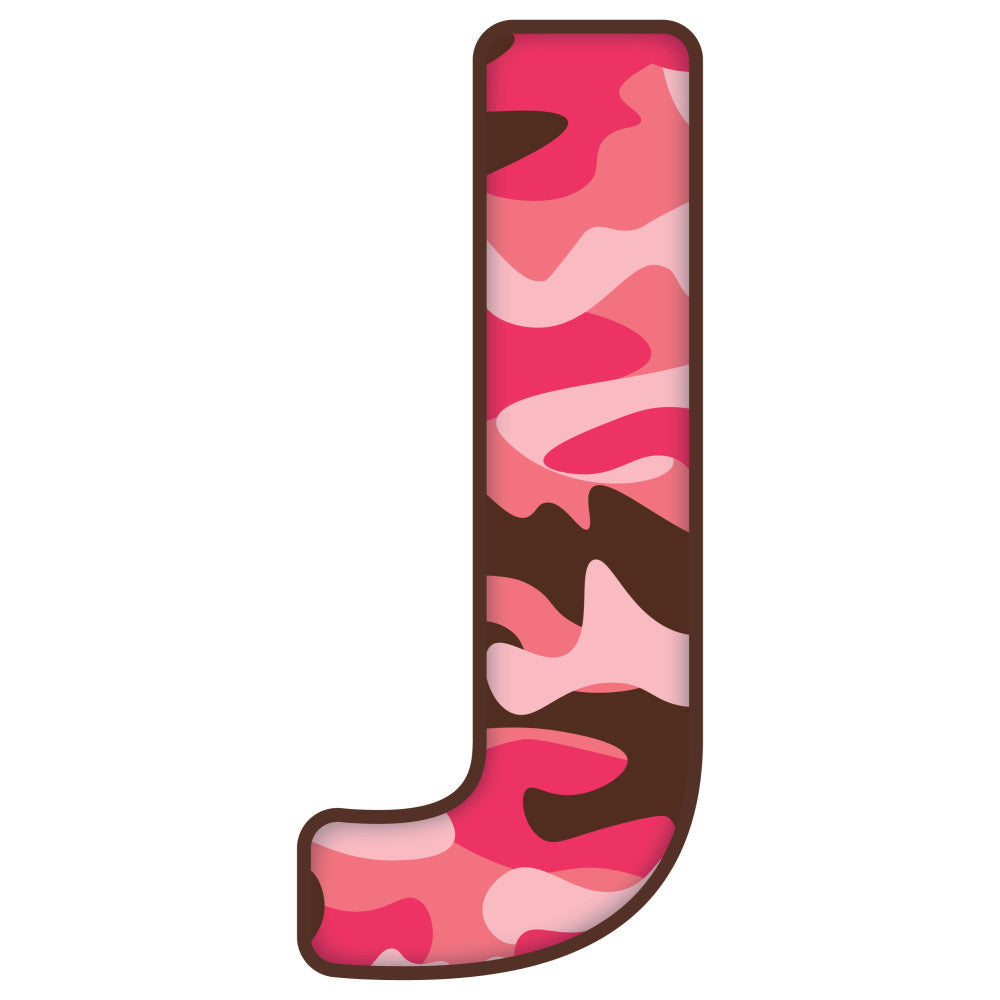 Pink Camo Alphabet Fabric Panel 2