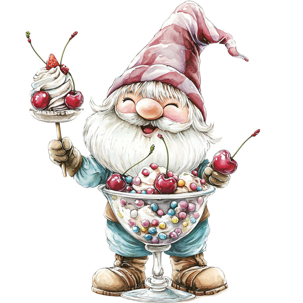Ice Cream Gnome Fabric Panel 14