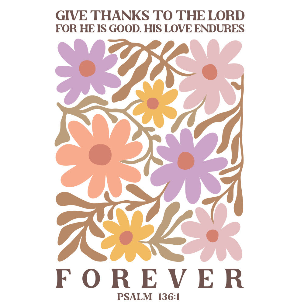 Christian Boho Flowers Fabric Panel 6