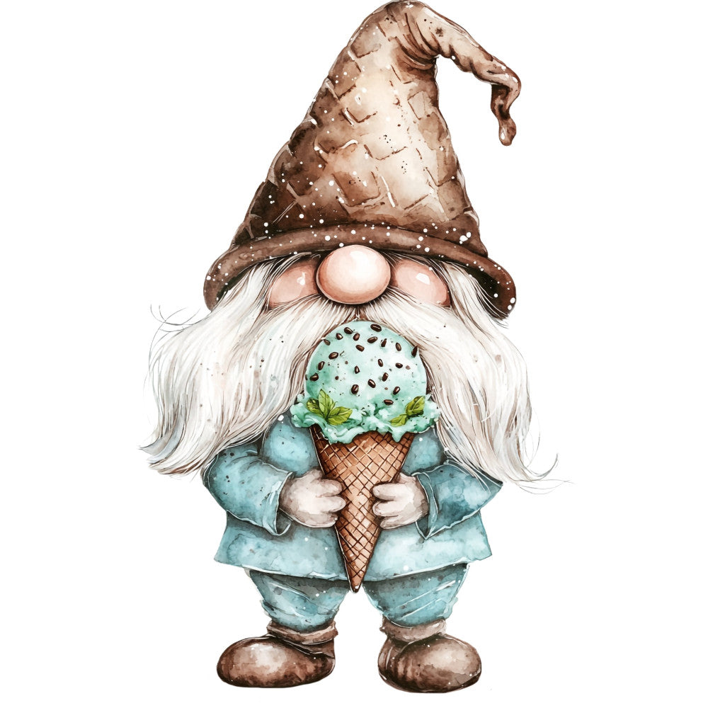 Ice Cream Gnome Fabric Panel 2