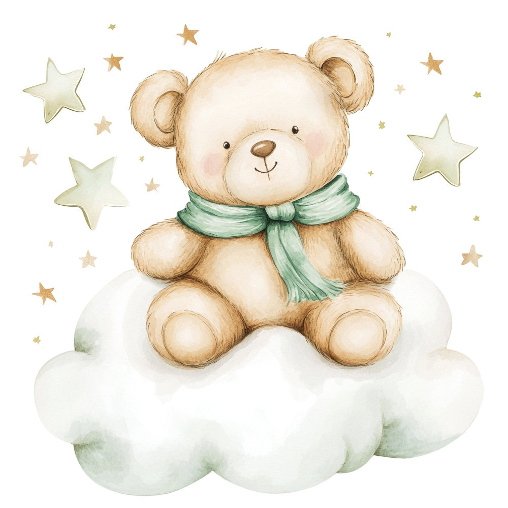 Nursery Teddy Bear Fabric Panel 15