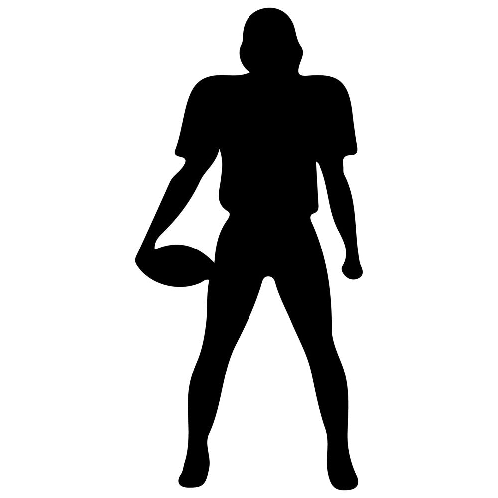 Football Player Silhouette Fabric Panel 8