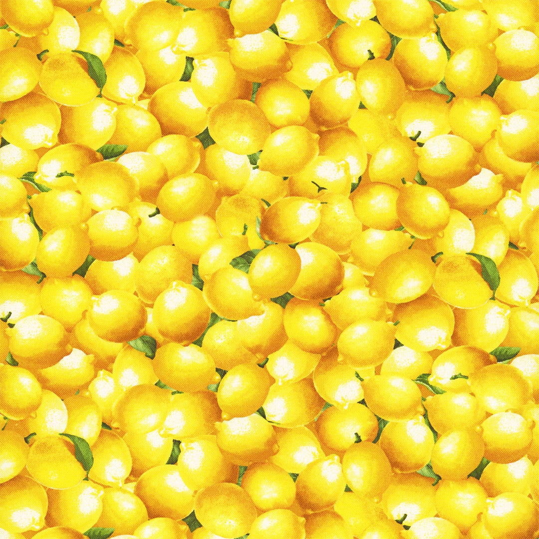 Limoncello Packed Lemons Cotton 44"/45" Fabric Per Yard