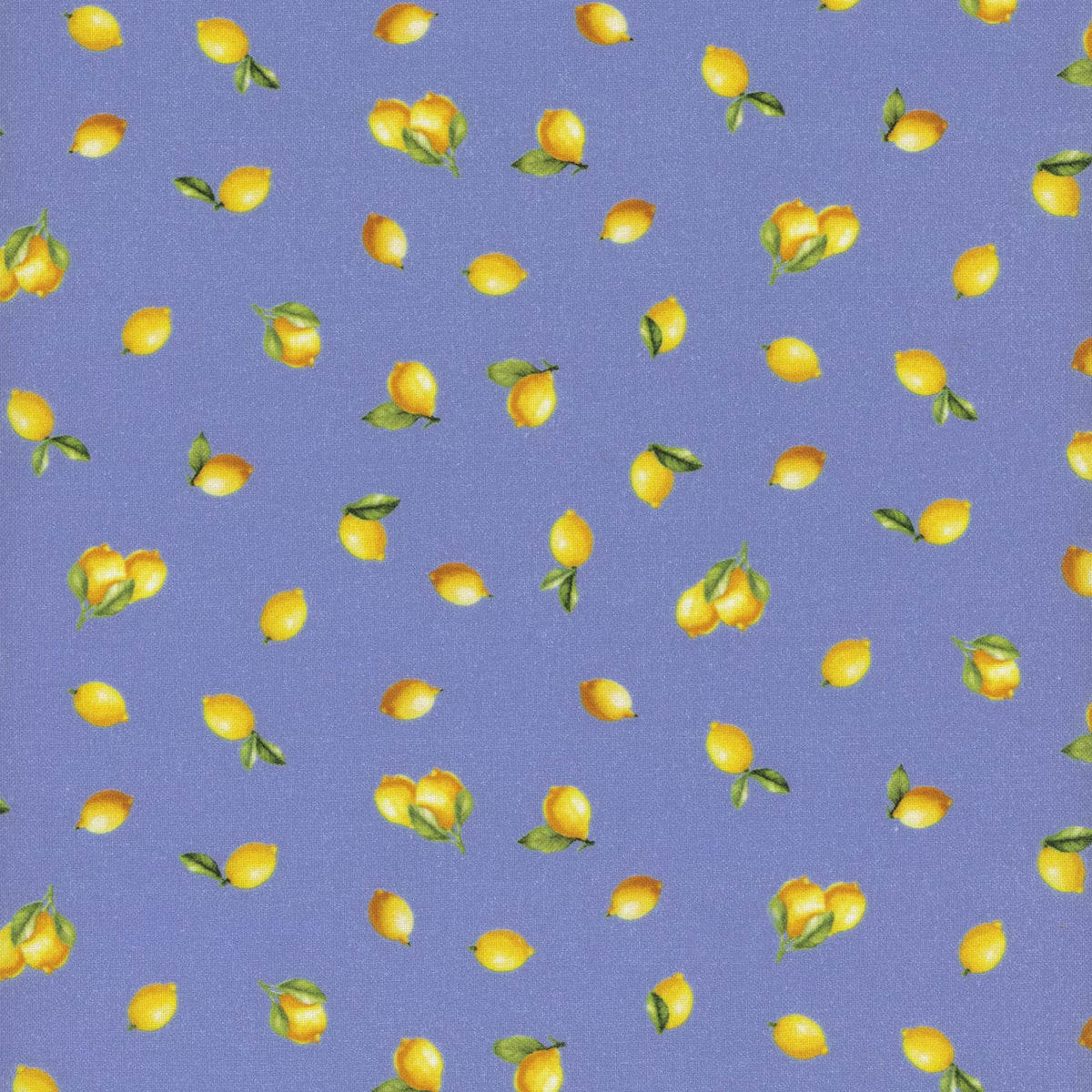 Limoncello Tossed Mini Lemons Blue Cotton 44"/45" Fabric Per Yard