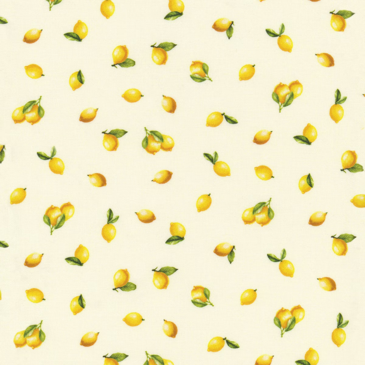 Limoncello Tossed Mini Lemons Cream Cotton 44"/45" Fabric Per Yard