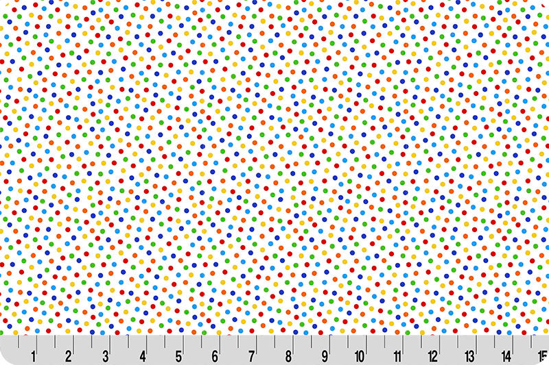 Barely Basics Lots a Dots Quilting Cuddle Rainbow Fabric Per Yard