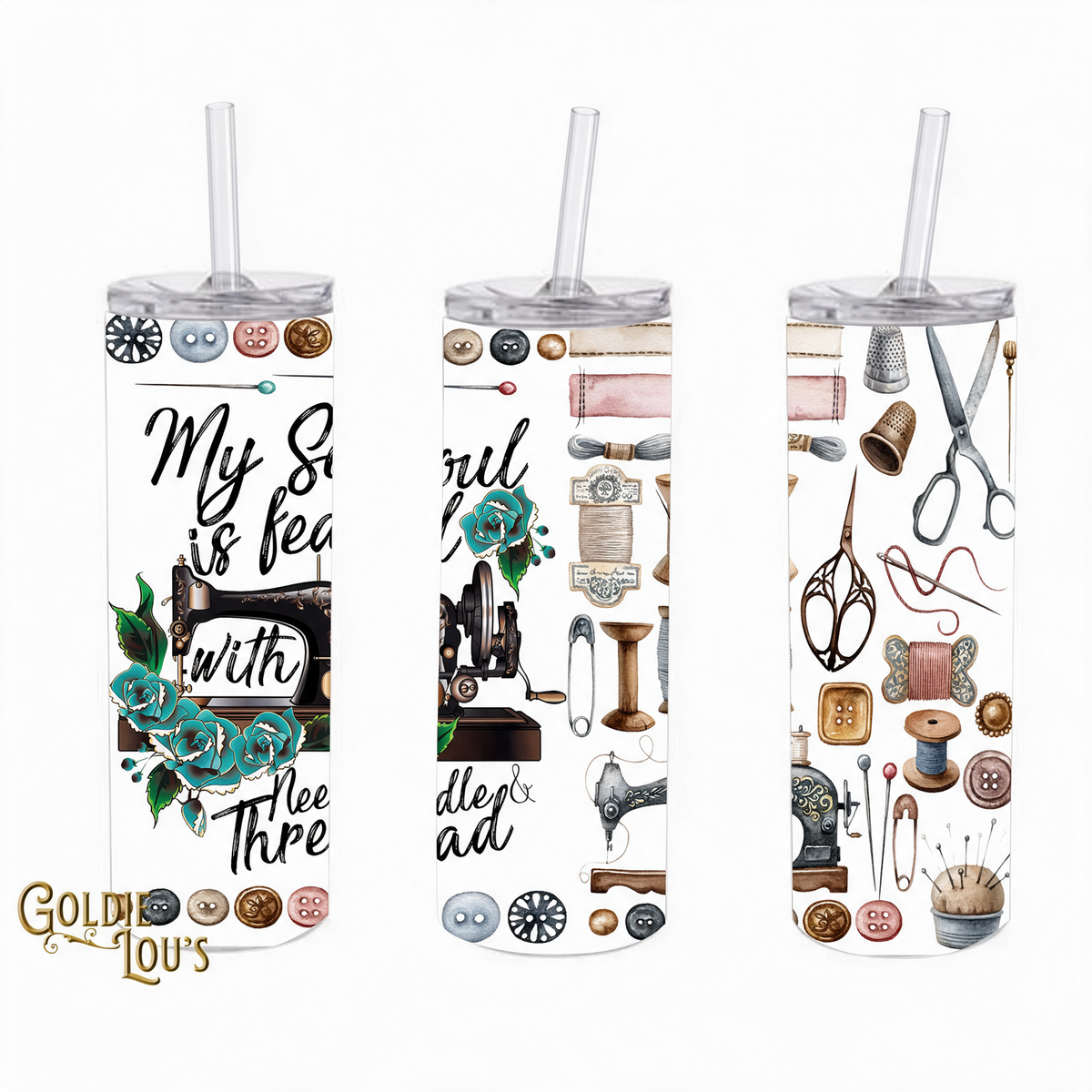 Needle and Thread Skinny Tumbler